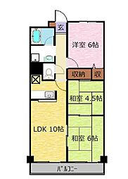 パークサイドコープ林 2階3LDKの間取り