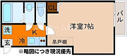 フラッティ千本鞍馬口 3階1Kの間取り
