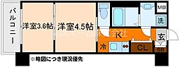 レシオス京都嵯峨野 2Kの間取図画像