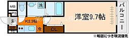 オーサム ヴィレッジ 京都桂 1Kの間取図画像
