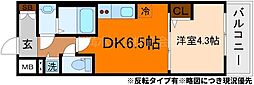 CREST TAPP 京都太秦天神川 dex I 1DKの間取図画像