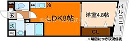 ARCA嵯峨嵐山 1LDKの間取図画像