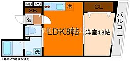 ARCA嵯峨嵐山 1LDKの間取図画像
