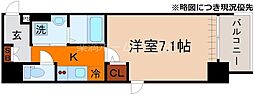 エストゥルース京都 9階1Kの間取り