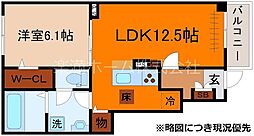 ベル・リュエル 1階1LDKの間取り