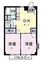 カームアオキ 201 ｜ 岐阜県瑞穂市本田（賃貸アパート2DK・2階・44.72㎡） その2