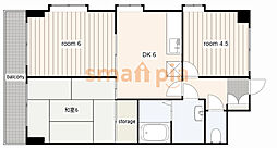 パセール長良 3DKの間取図画像