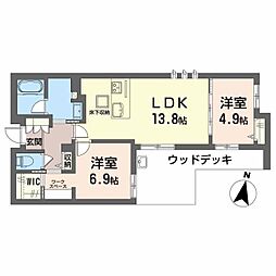 シャーメゾン弁天 1階/101