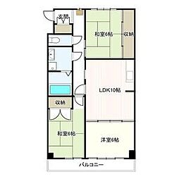 アビタシオンOHNO 3DKの間取図画像