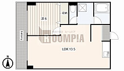 ソワンポルテ 1LDKの間取図画像
