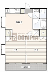 メゾン新明 2DKの間取図画像