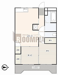 シャルム岐阜 2LDKの間取図画像
