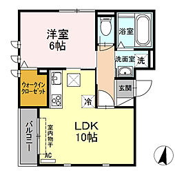 GrandeMaisonインパタス 1LDKの間取図画像