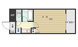 トーカンキャステール鹿児島駅前 1Kの間取図画像