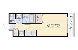 ビバリーズ21 ワンルームの間取図画像