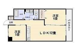 アメニティきしゃば 9階2LDKの間取り