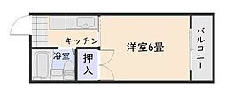 MTハイツ高麗 1Kの間取図画像