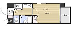 ライオンズステーションプラザ西鹿児島 1Kの間取図画像