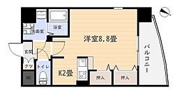 サンシャイン土器屋 5階1Kの間取り
