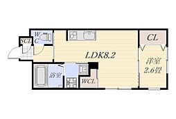 Ｐｌａｉｎｃｉｅｌ訓（プレーンシエルクン） 1階1LDKの間取り
