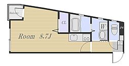 仮）上本町新築 5階ワンルームの間取り