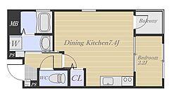 仮）上本町新築 3階1DKの間取り