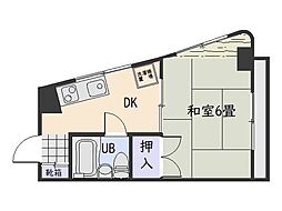 アコアビル天文館 1DKの間取図画像