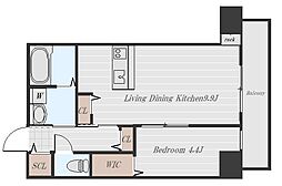 フォレストテラス 7階1LDKの間取り