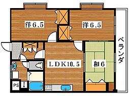 グレードハイム田上 3LDKの間取図画像