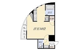 アークヒル西鹿児島 1Kの間取図画像