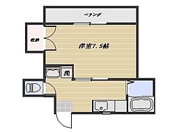 中屋ビル 1Kの間取図画像