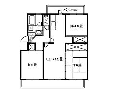 サルヴァトーレ吉野2号棟 3LDKの間取図画像