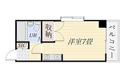 サンセットビル ワンルームの間取図画像