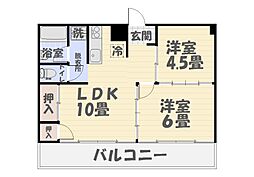 神田橋ビル 2LDKの間取図画像