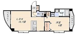 メゾンスバル 1LDKの間取図画像