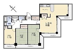 ストークマンション鹿児島 3LDKの間取図画像