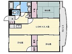セレーナところさこ1 3LDKの間取図画像