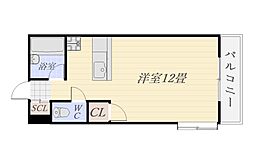 上杉第8マンション中央 ワンルームの間取図画像