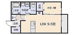 ブリックパル 1LDKの間取図画像