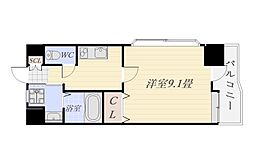 アンソレイユ桂 1Kの間取図画像