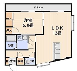 パストラル 1LDKの間取図画像