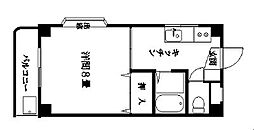 コンフォート幸 1Kの間取図画像
