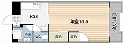 池田ビル 1Kの間取図画像