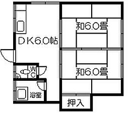 さくらコーポ 2DKの間取図画像