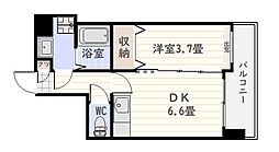 グランコート 1DKの間取図画像