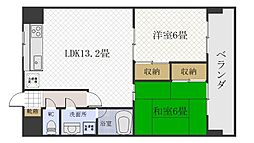 ビューハイツ早崎 2LDKの間取図画像