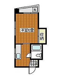 池田ビル 1Kの間取図画像