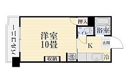 セントヒルズ鹿児島 1Kの間取図画像