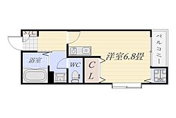 Zero武町 ワンルームの間取図画像