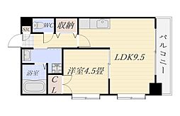 パール・88番館 1LDKの間取図画像